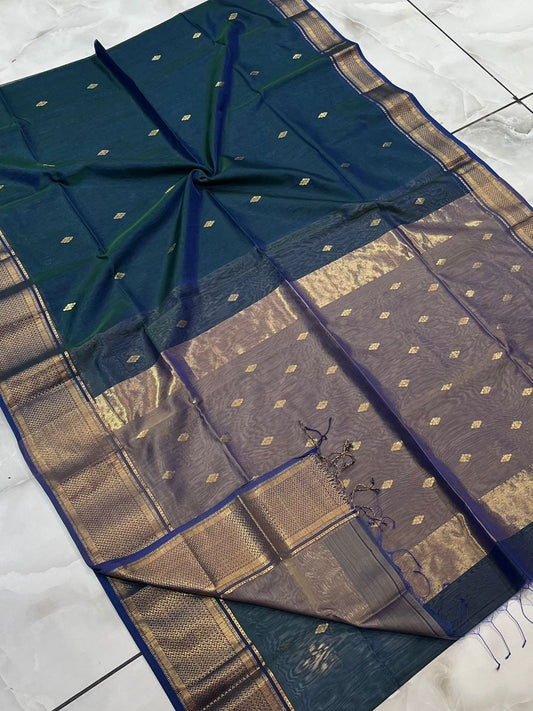 Maheshwari Saree in Handwoven Heritage Weave-099