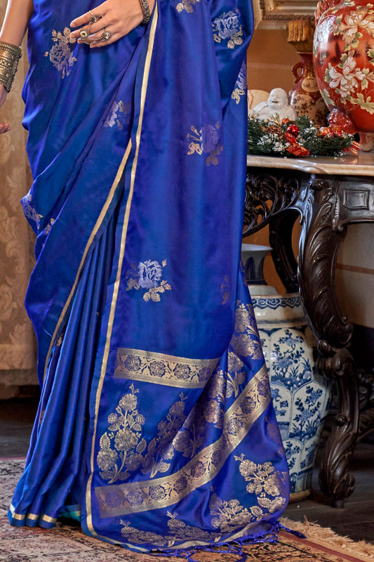 Elegant Satin Handloom Weaving Silk Saree-005