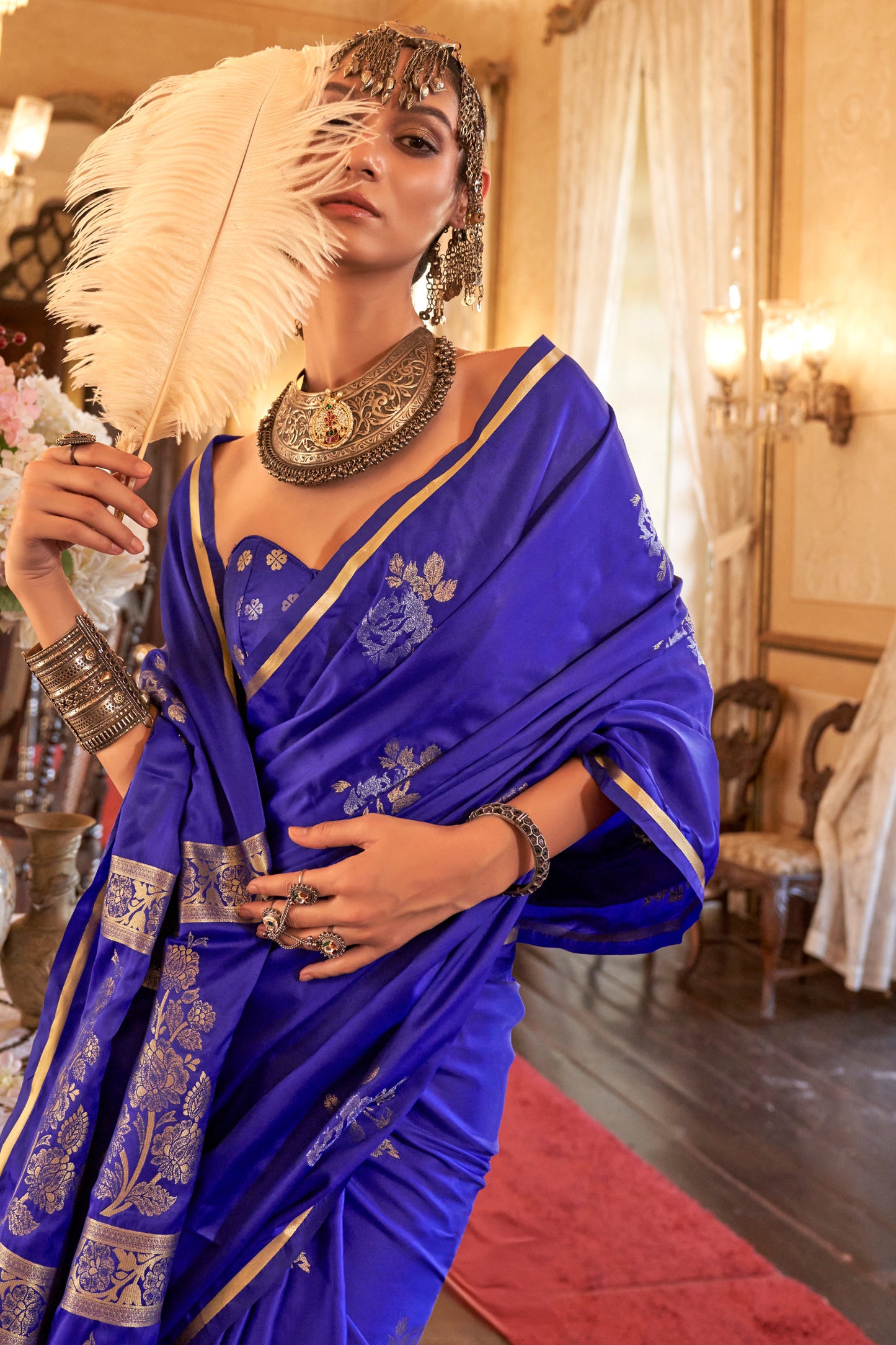 Elegant Satin Handloom Weaving Silk Saree-002