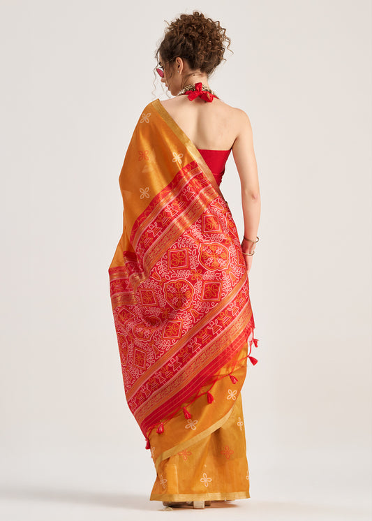 Blended Silk Saree with Woven Pallu-005