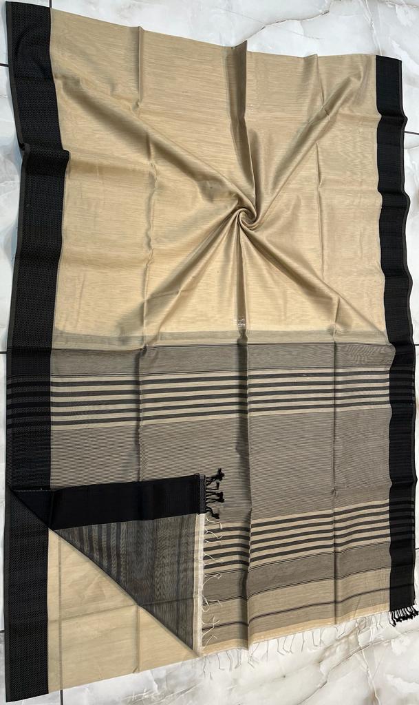 Maheshwari Handwoven Resham Border Saree (Product Code 005)
