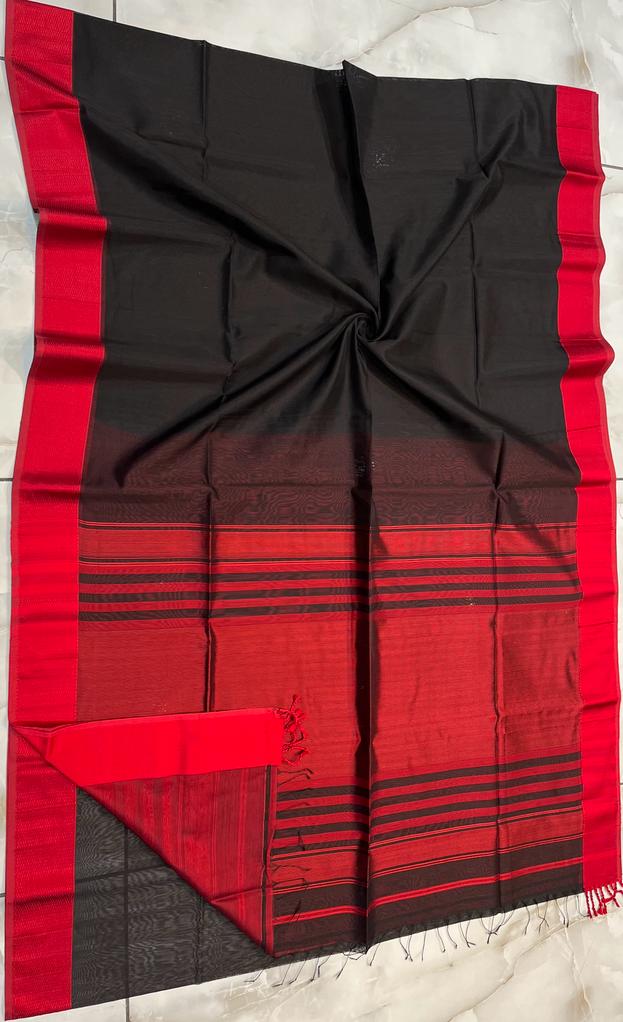 Maheshwari Handwoven Resham Border Saree (Product Code 003)