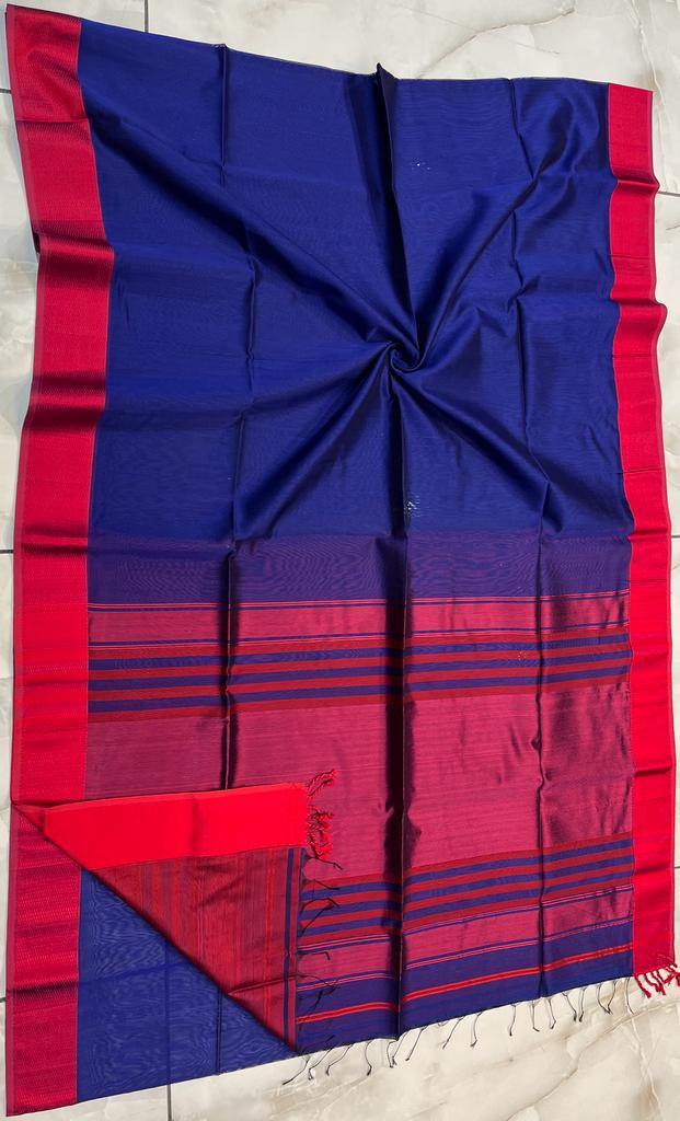 Maheshwari Handwoven Resham Border Saree