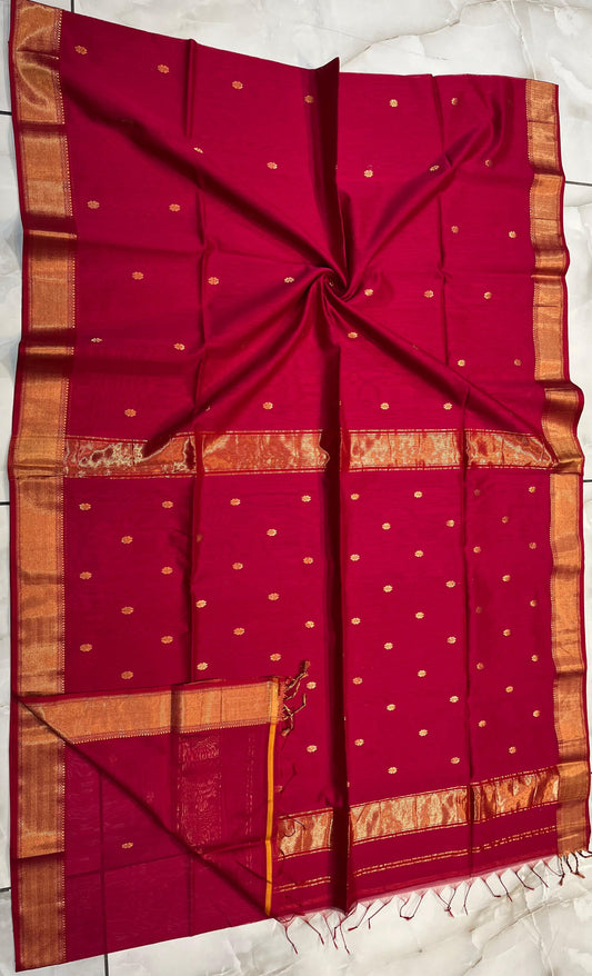 Maheshwari Handwoven Saree (Product Code 038)
