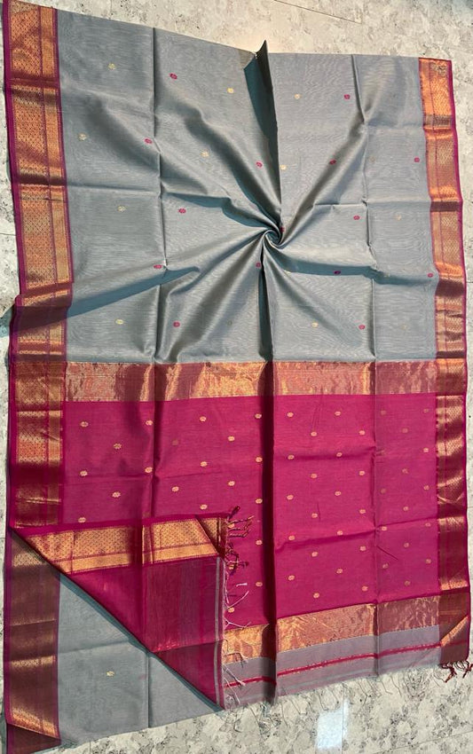 Maheshwari Handwoven Saree (Product Code 035)