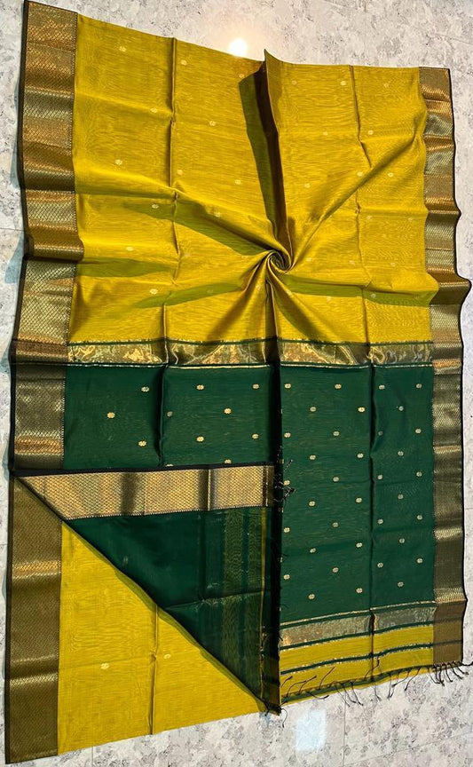 Maheshwari Handwoven Saree (Product Code 037)