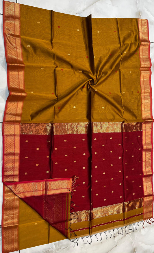 Maheshwari Handwoven Saree (Product Code 031)