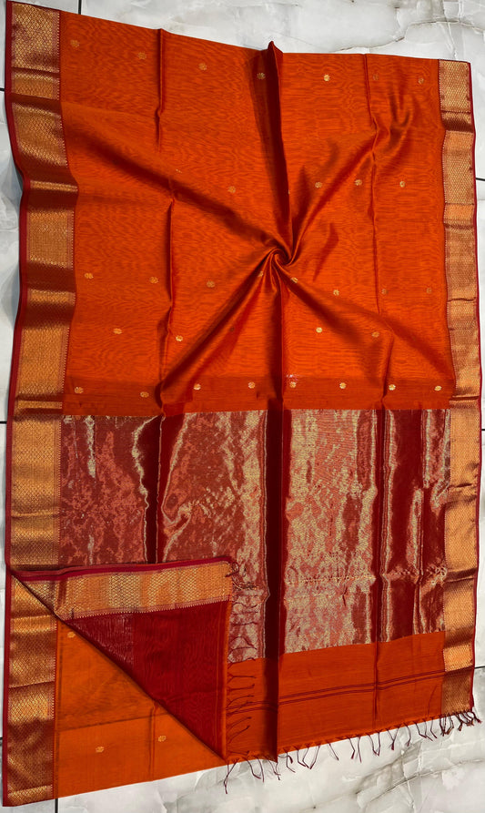 Maheshwari Handwoven Saree (Product Code 030)