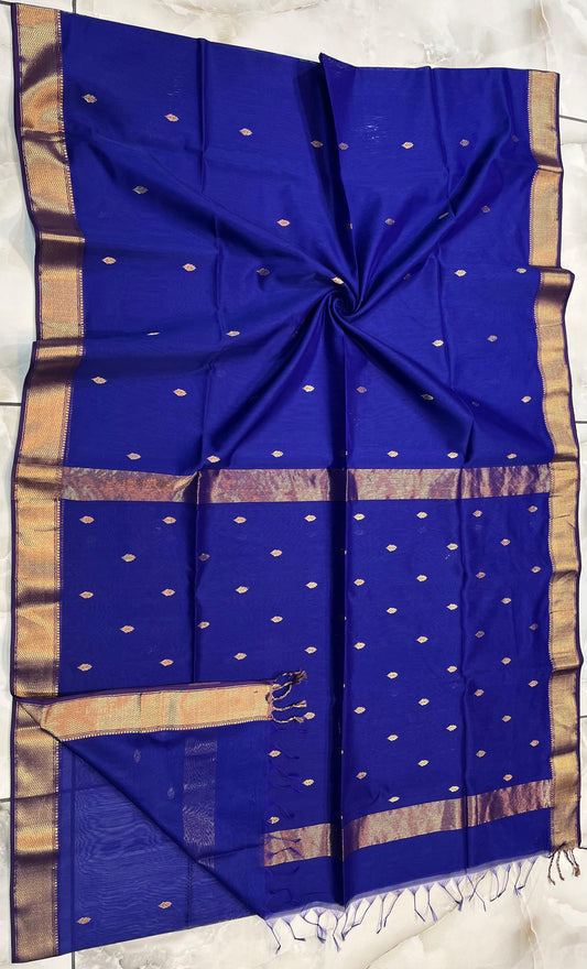 Maheshwari Handwoven Patti Buti Saree (Product code- 004)