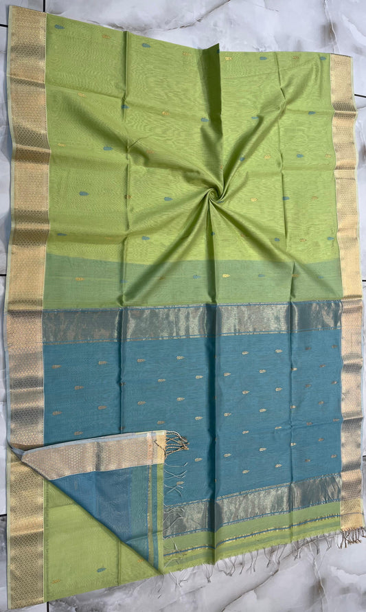 Maheshwari Handwoven Patti Buti Saree (Product code- 018)
