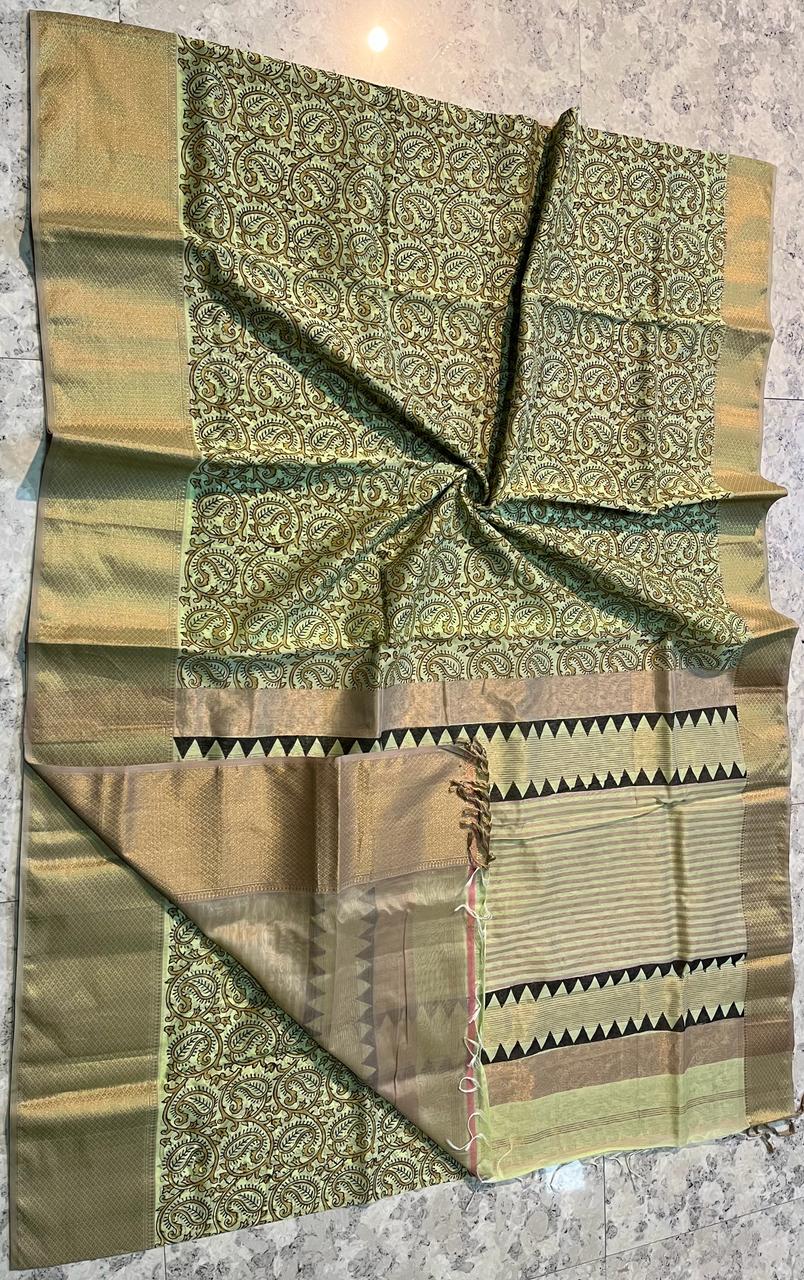 Maheshwari Handblock Print Saree (Product Code-001)