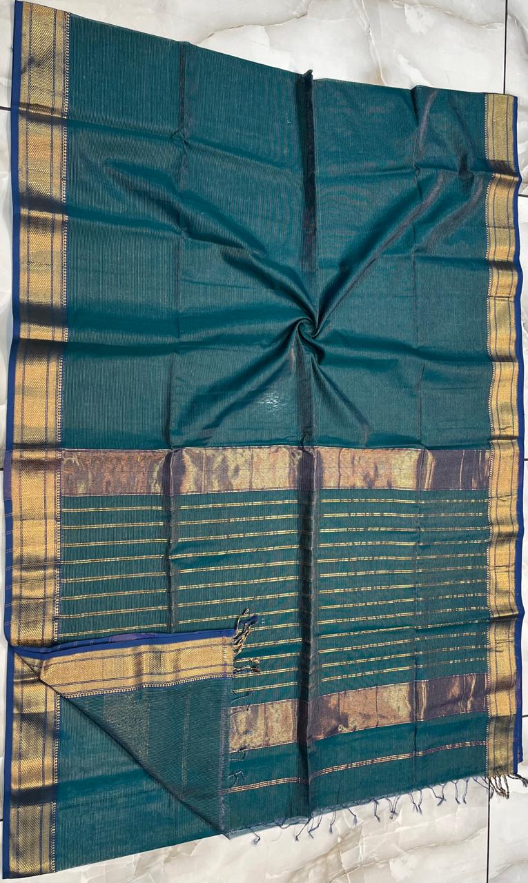 Maheshwari Handwoven Tissue Saree- 005