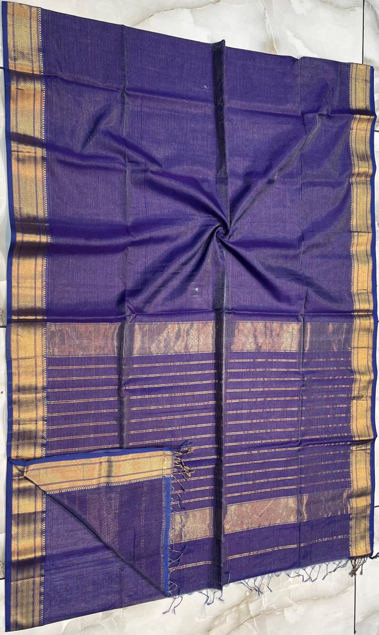 Maheshwari Handwoven Tissue Saree- 001