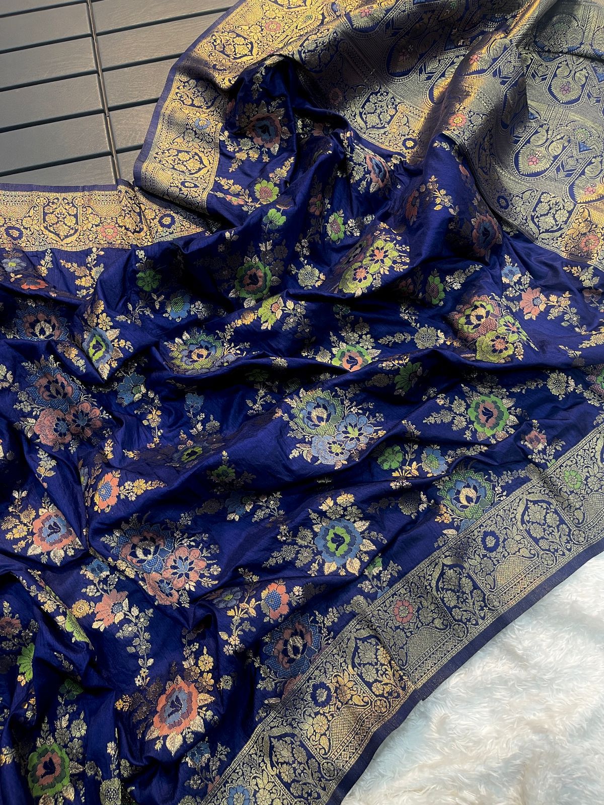 Soft Khadi Georgette Silk Saree-002