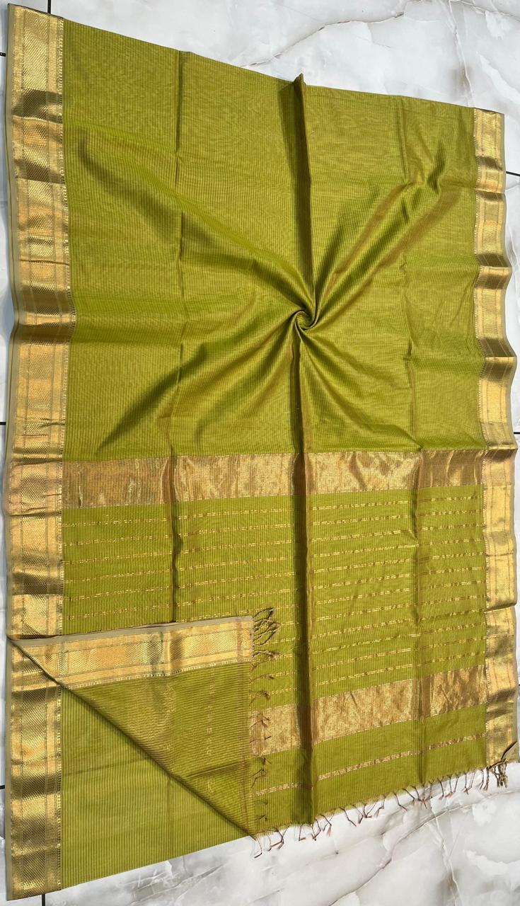 Maheshwari Handwoven Tissue Saree- 028