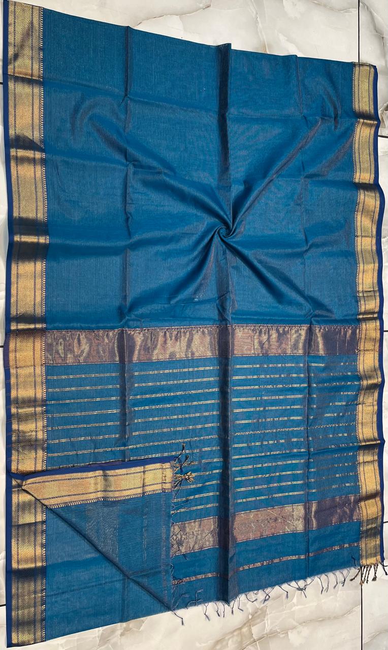 Maheshwari Handwoven Tissue Saree- 004