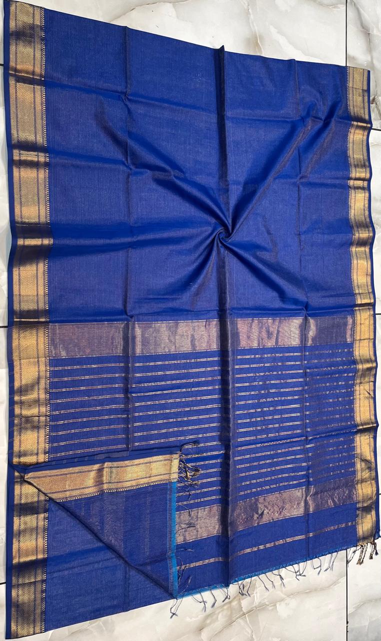 Maheshwari Handwoven Tissue Saree- 002