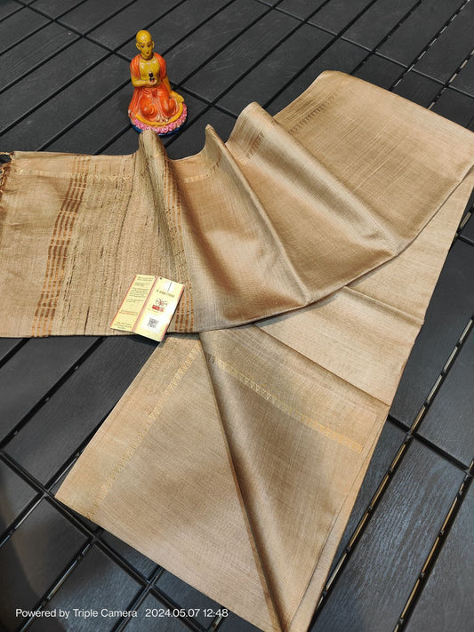 Pure Handloom Tussar Munga Silk Saree- 001