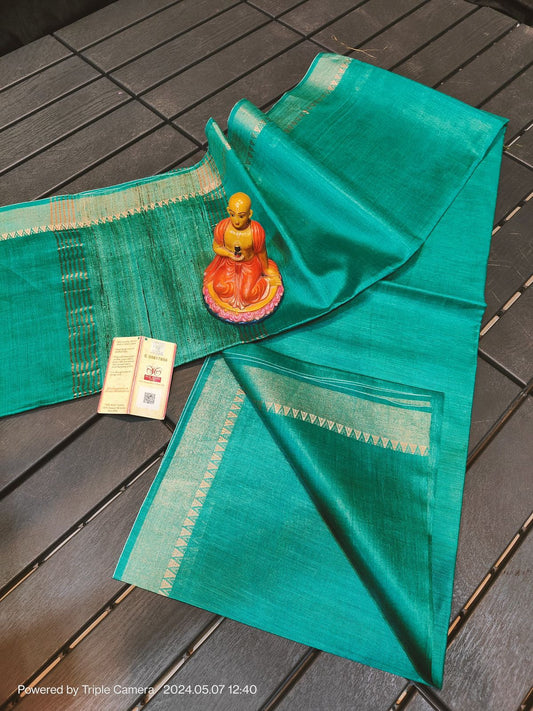 Pure Handloom Tussar Munga Silk Saree- 012