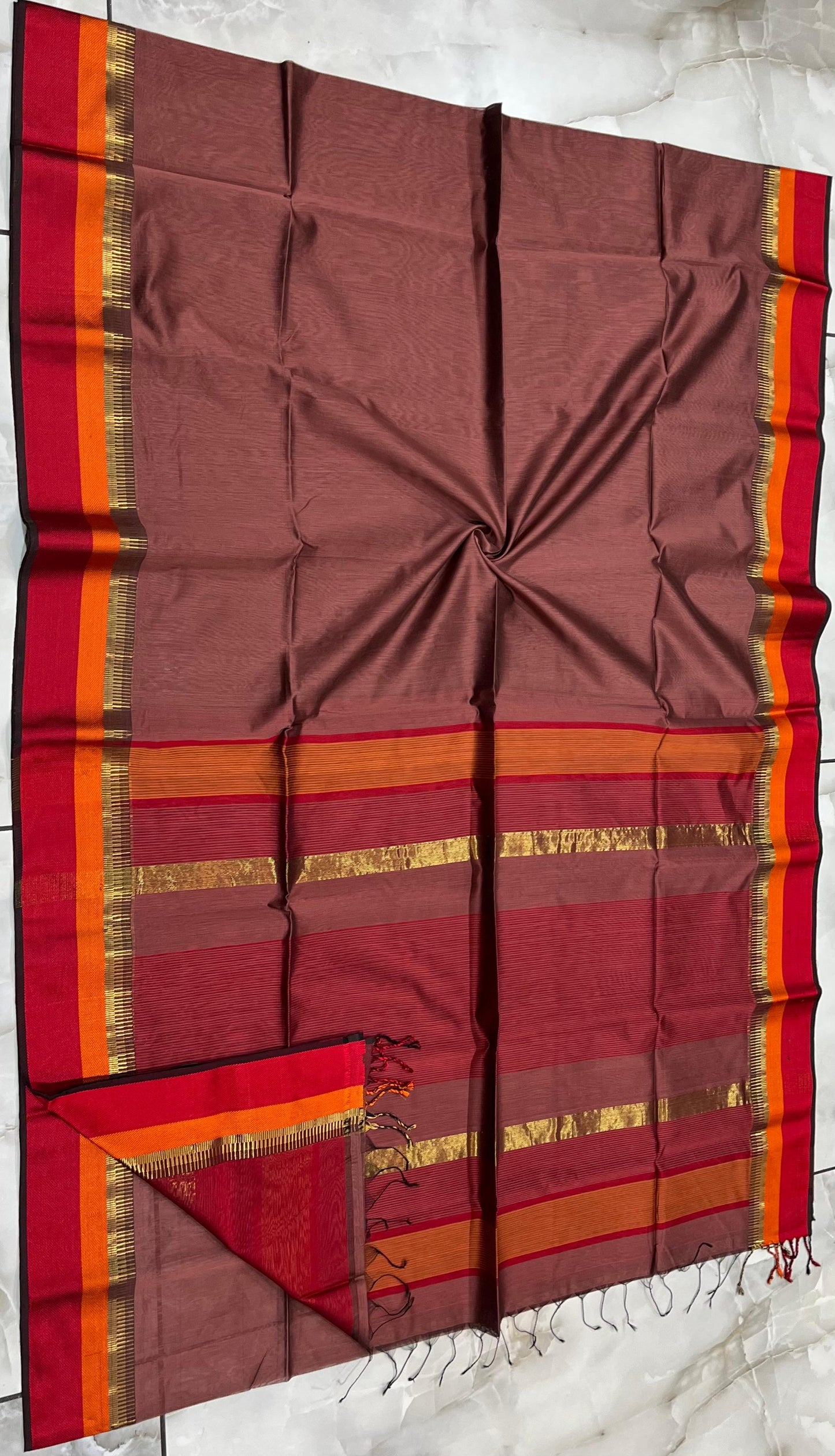 Maheshwari Saree in Handwoven Heritage Weave-024