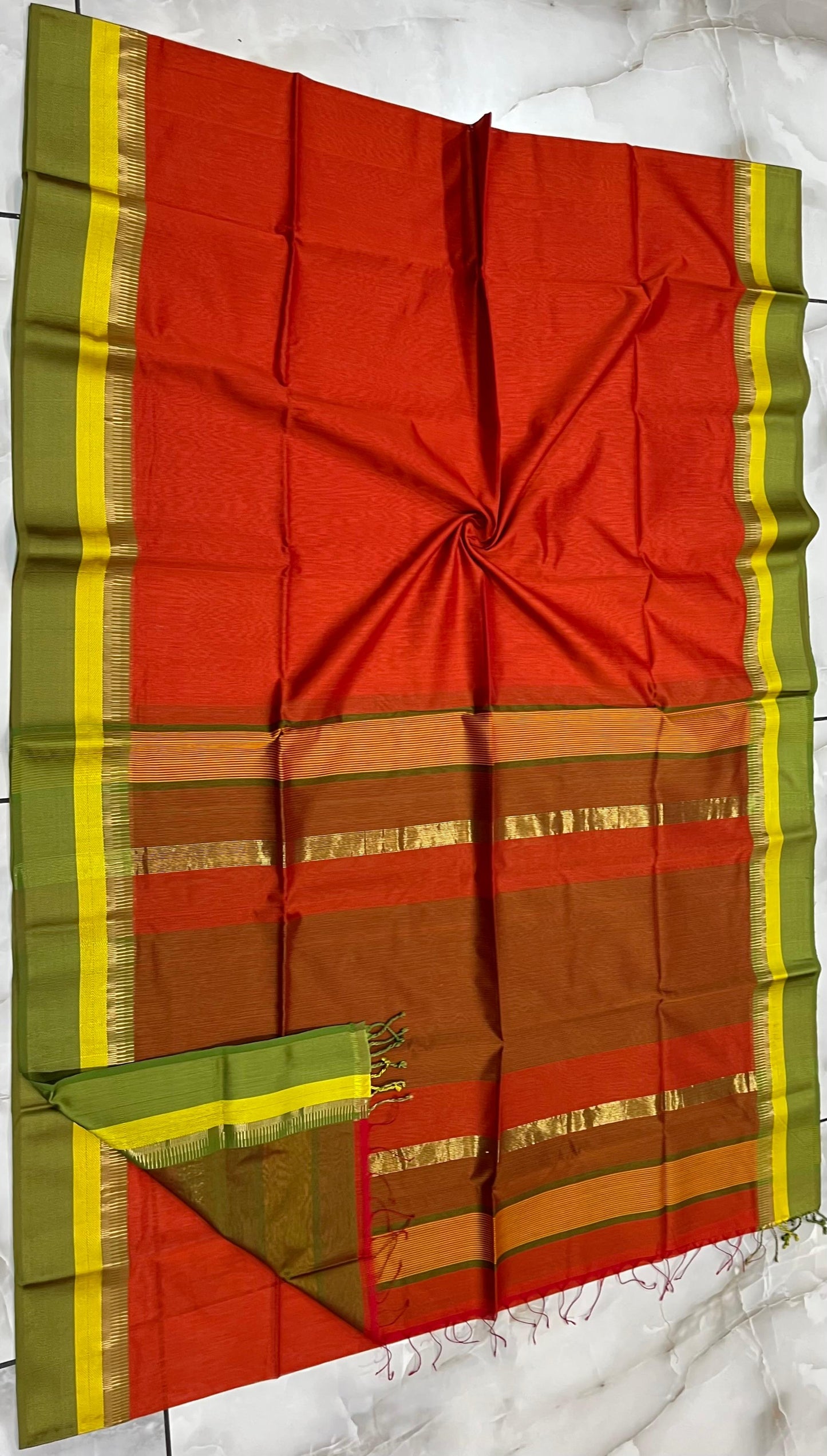 Maheshwari Saree in Handwoven Heritage Weave-041