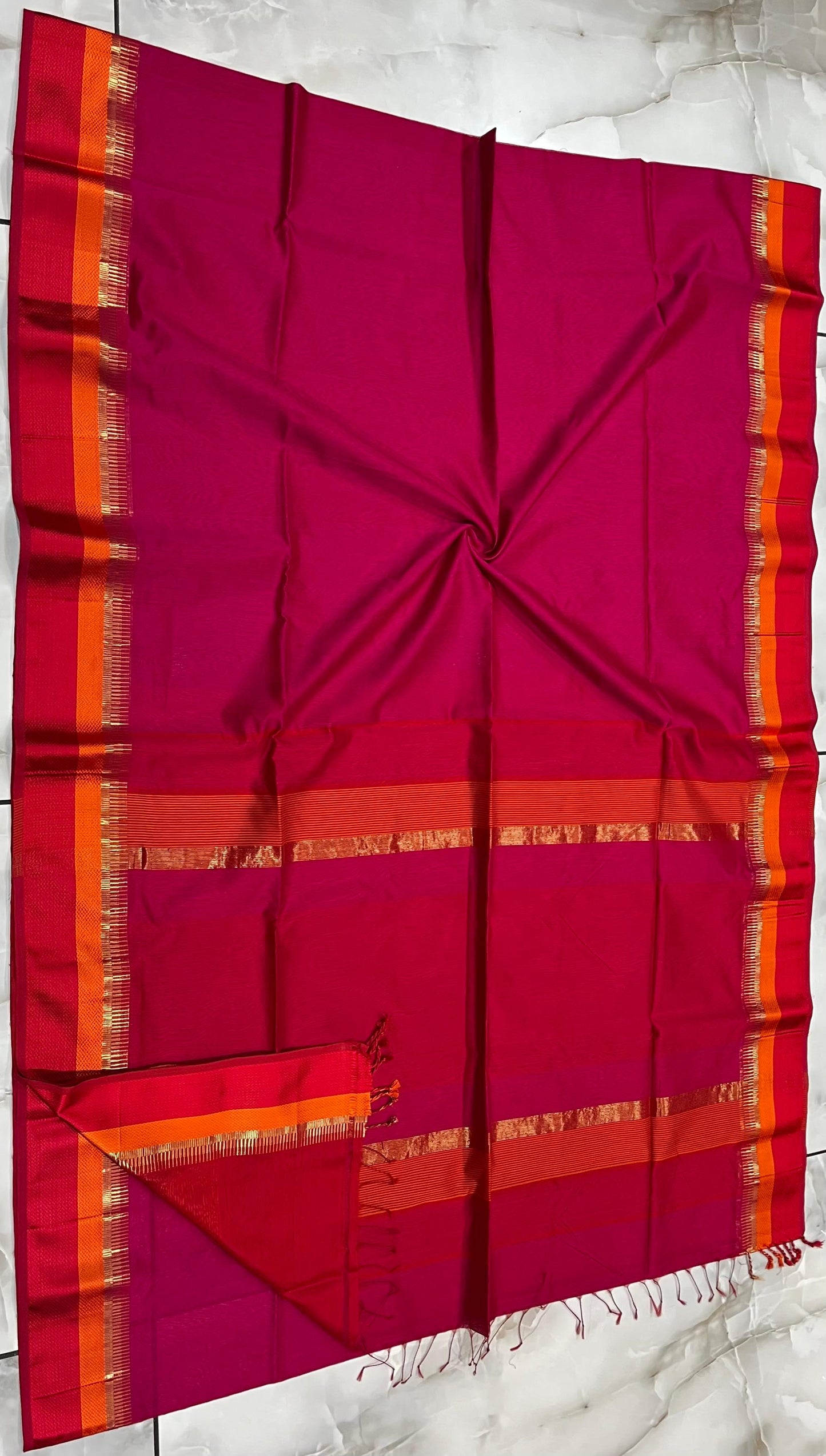 Maheshwari Saree in Handwoven Heritage Weave-052