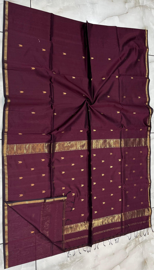 Maheshwari Saree in Handwoven Heritage Weave-049