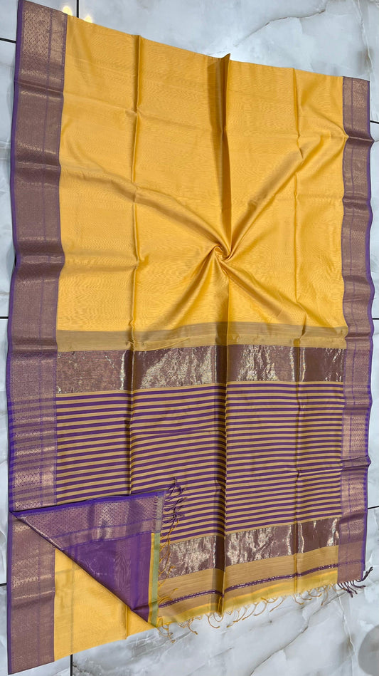 Maheshwari Saree in Handwoven Heritage Weave-029