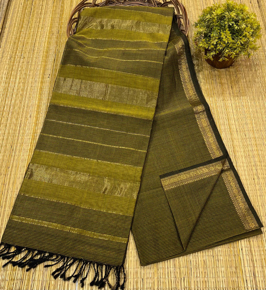 Maheshwari Saree in Handwoven Heritage Weave-064