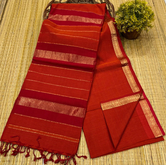 Maheshwari Saree in Handwoven Heritage Weave-079