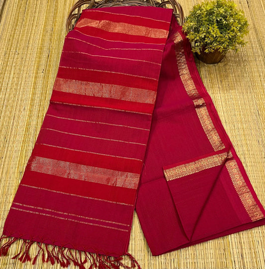 Maheshwari Saree in Handwoven Heritage Weave-091
