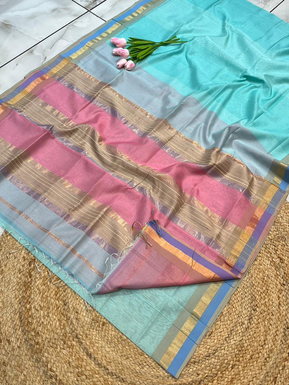 Maheshwari Saree in Handwoven Heritage Weave-176