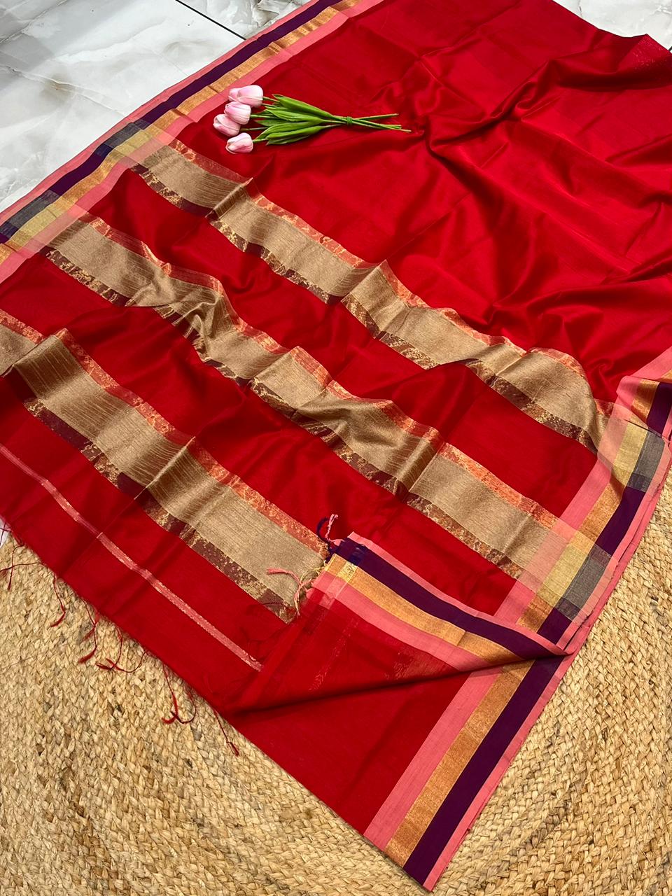 Maheshwari Saree in Handwoven Heritage Weave-177