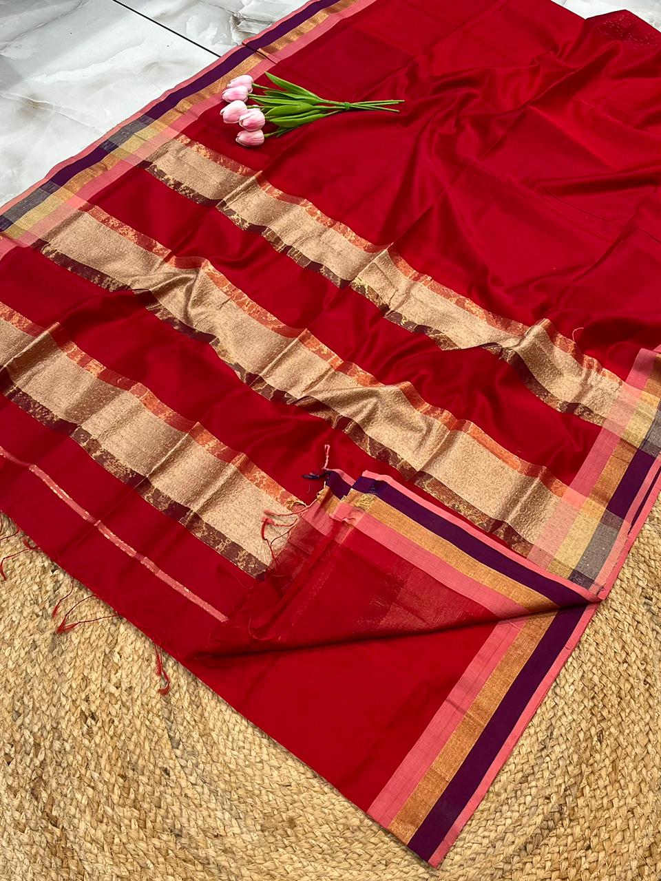 Maheshwari Saree in Handwoven Heritage Weave-184