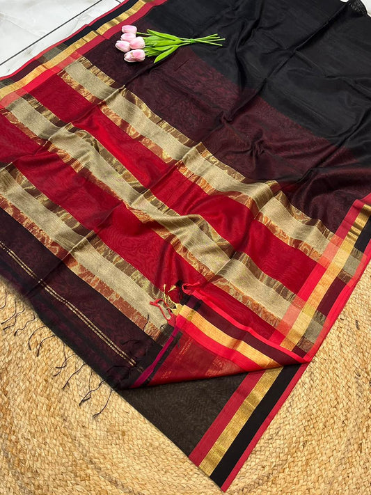 Maheshwari Saree in Handwoven Heritage Weave-185