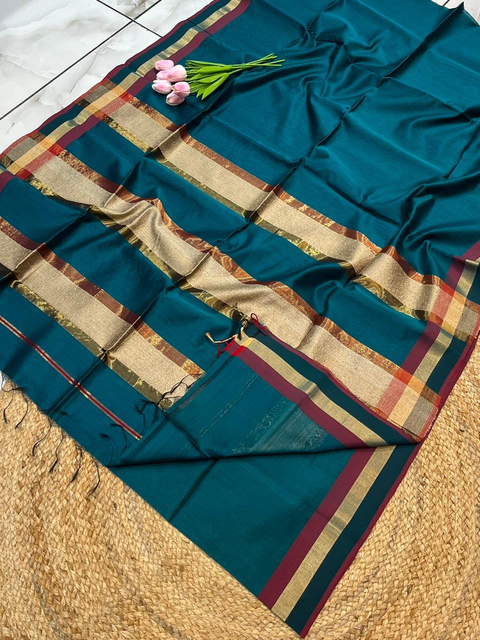 Maheshwari Saree in Handwoven Heritage Weave-182