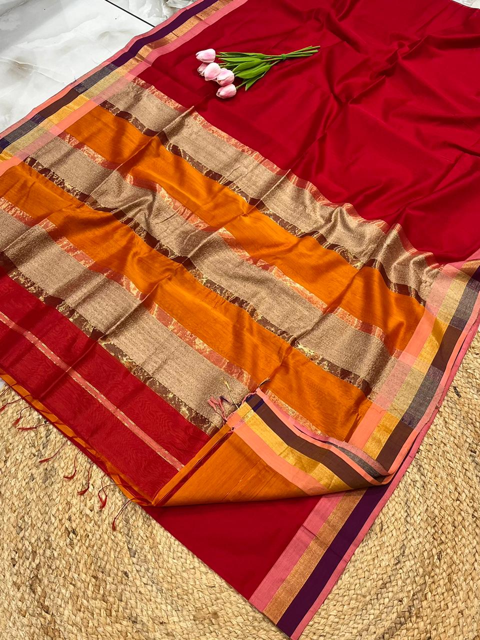 Maheshwari Saree in Handwoven Heritage Weave-178