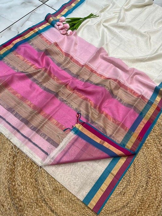 Maheshwari Saree in Handwoven Heritage Weave-195
