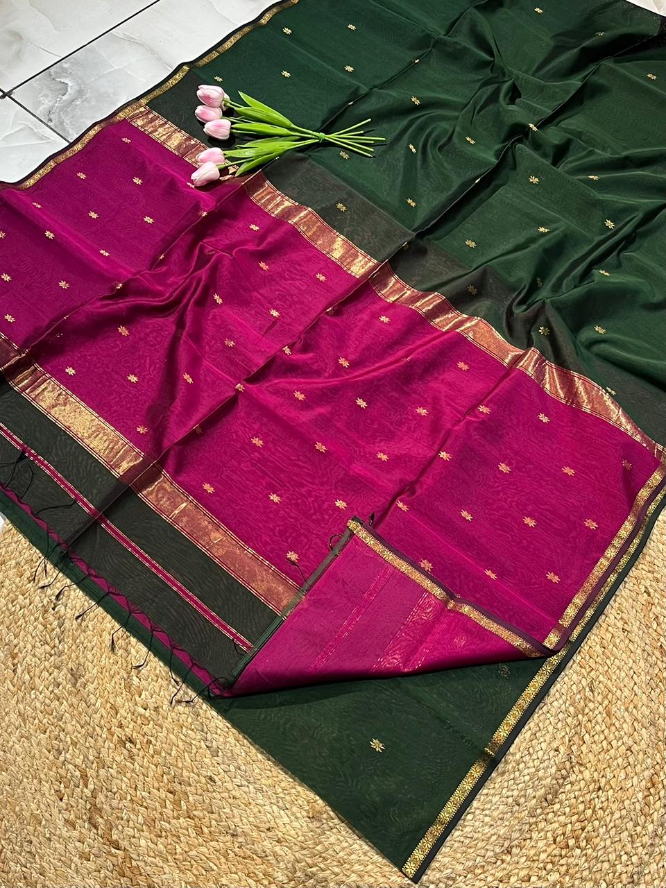 Maheshwari Saree in Handwoven Heritage Weave-268