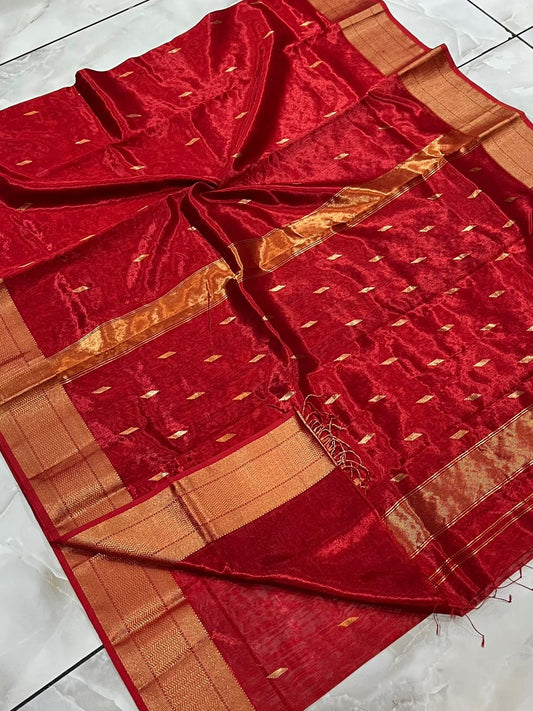 Maheshwari Saree in Handwoven Heritage Weave-262