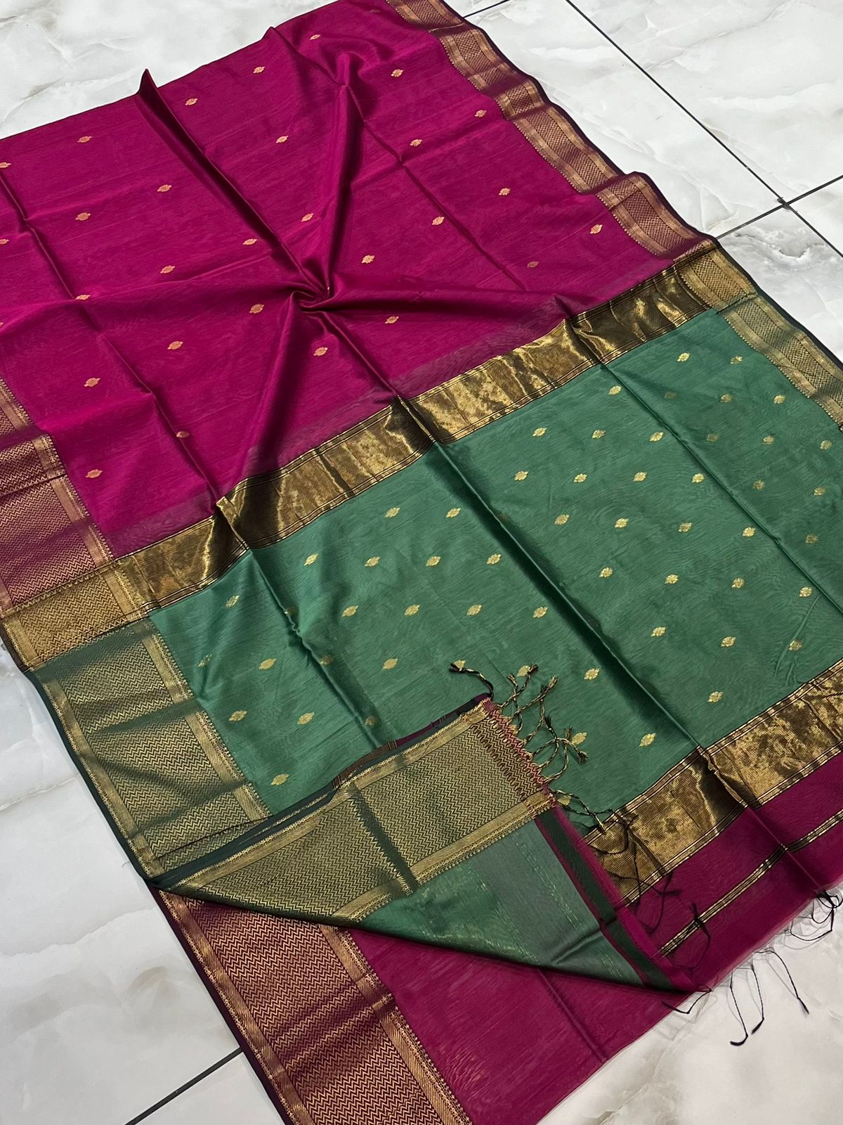 Maheshwari Saree in Handwoven Heritage Weave-103