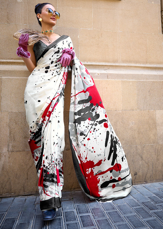 Satin Crepe Saree-009