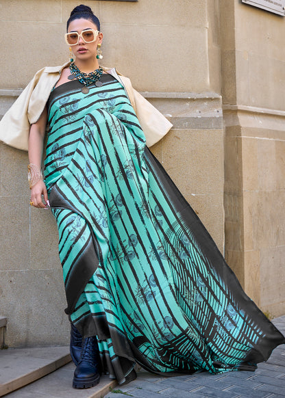 Satin Crepe Saree-007