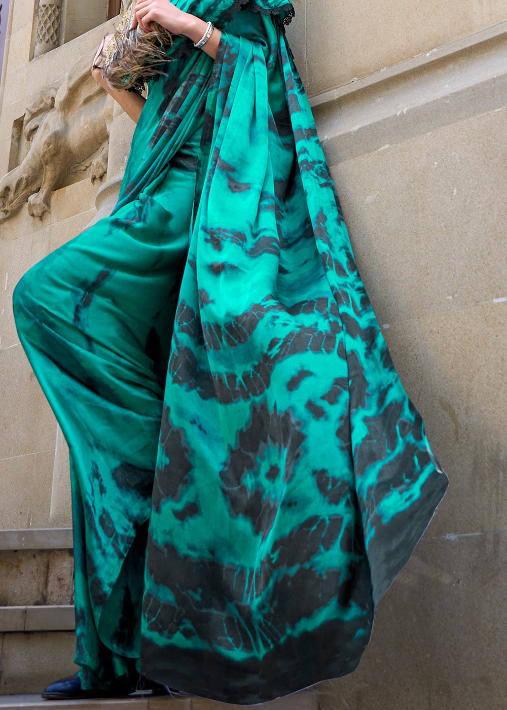 Satin Crepe Saree-002