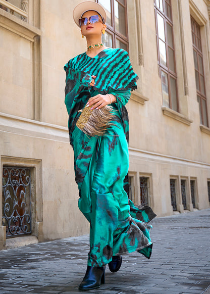 Satin Crepe Saree-002