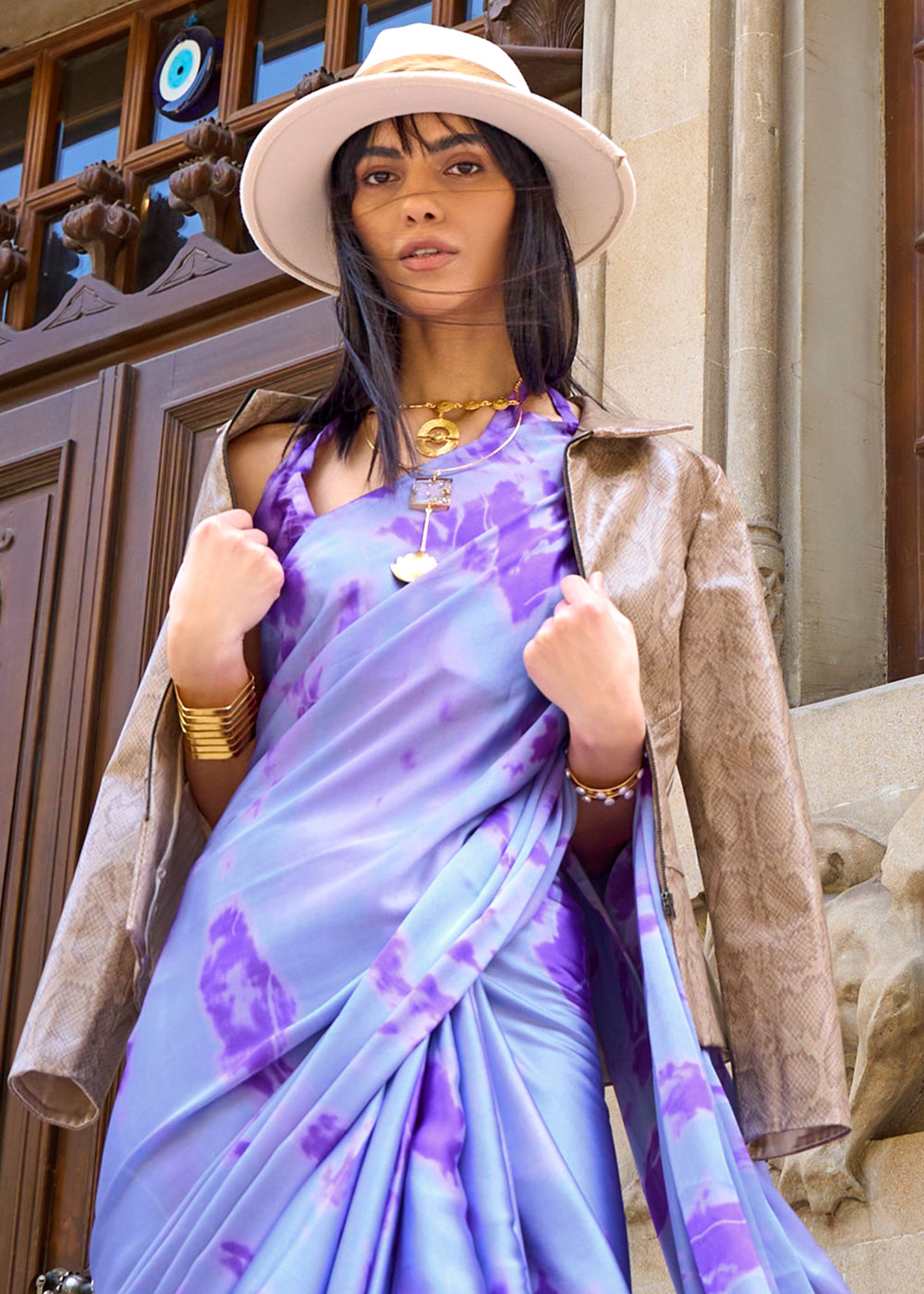 Satin Crepe Saree-001