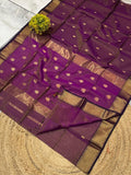 Traditional Pure Maheshwari Handloom Tissue Small Jari Chex-015