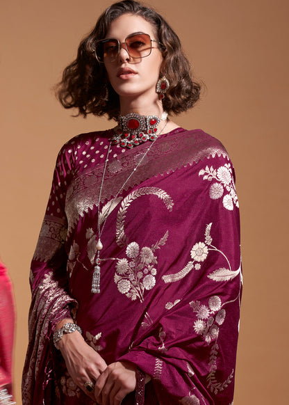 Georgette Handloom Weaving Silk Saree-001