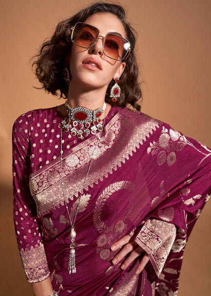 Georgette Handloom Weaving Silk Saree-001