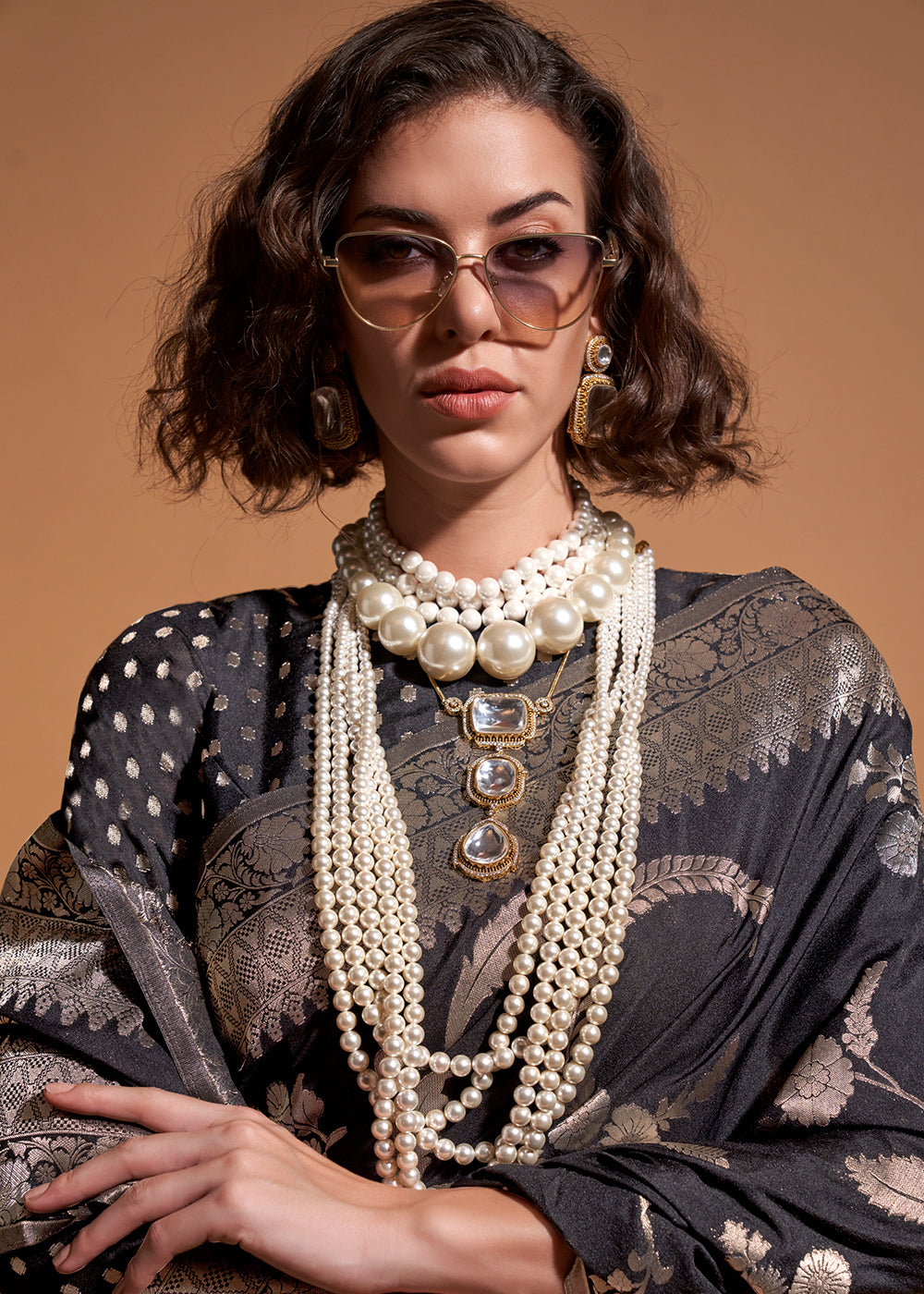 Georgette Handloom Weaving Silk Saree-003